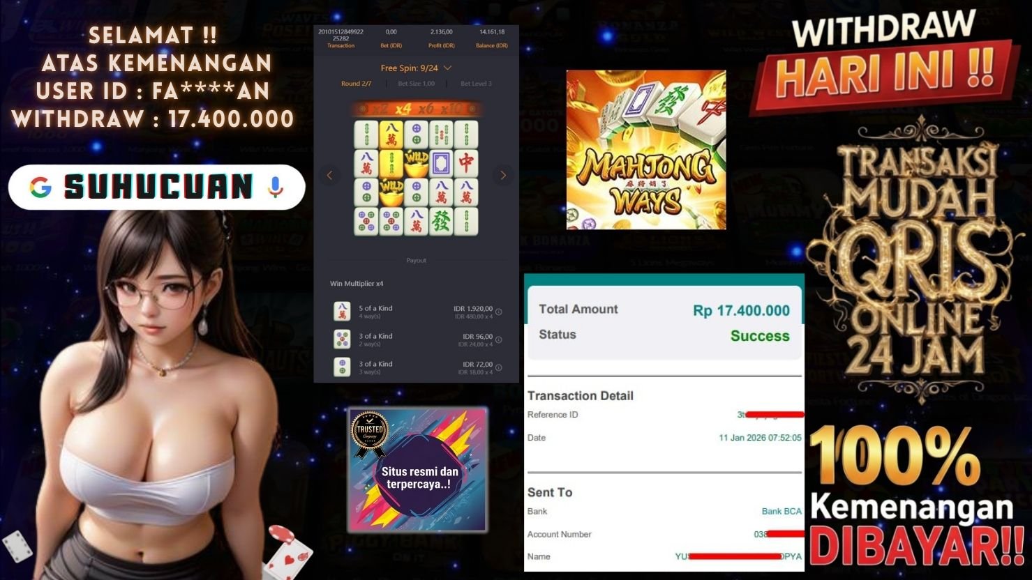 SUHUCUAN JACKPOT SLOT MAHJONG WAYS